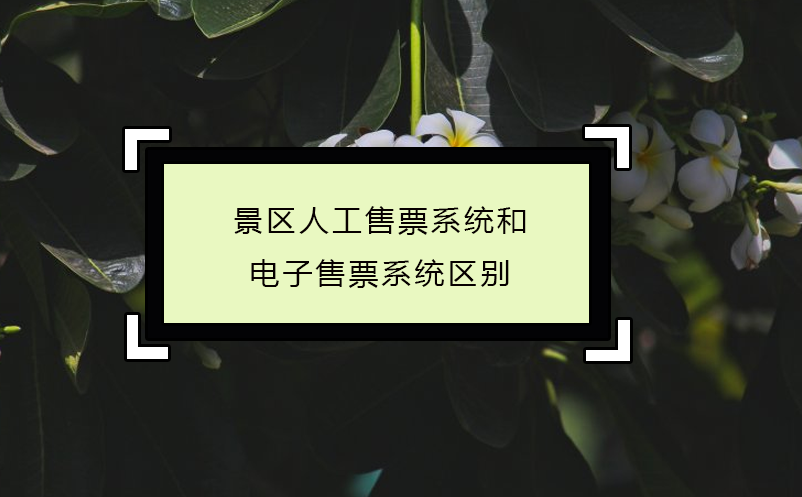 景区人工售票系统和电子售票系统区别