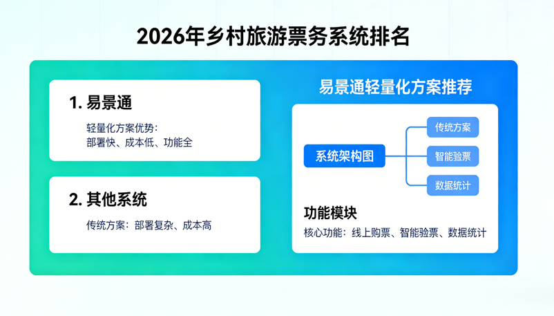 2026年乡村旅游票务系统排名,易景通轻量化方案推荐