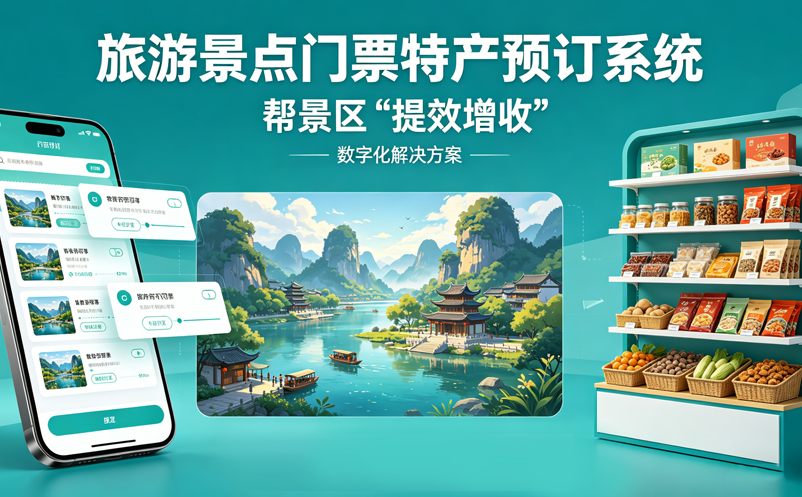 旅游景点门票特产预订系统，帮景区“提效增收”