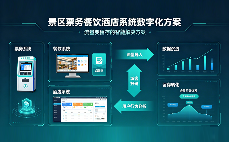 景区票务餐饮酒店系统，让流量变留存的数字化方案