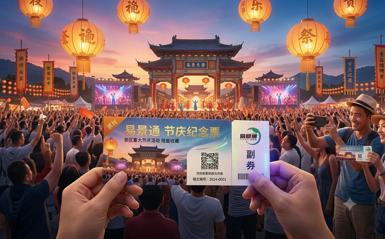 景区门票印刷应用场景：节庆活动纪念票制作场景