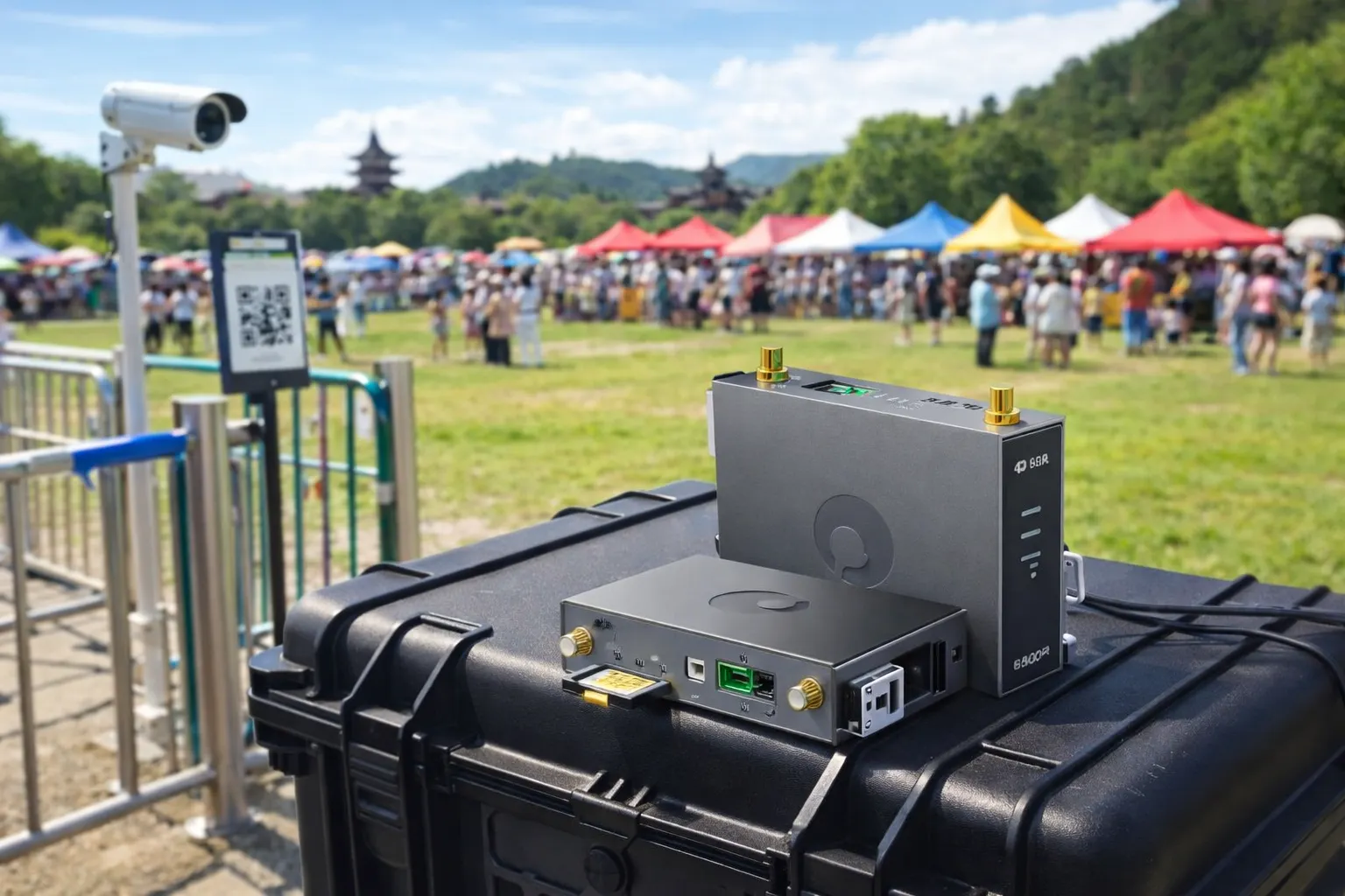 景区4G无线路由器应用场景：山地景区偏远检票口联网场景