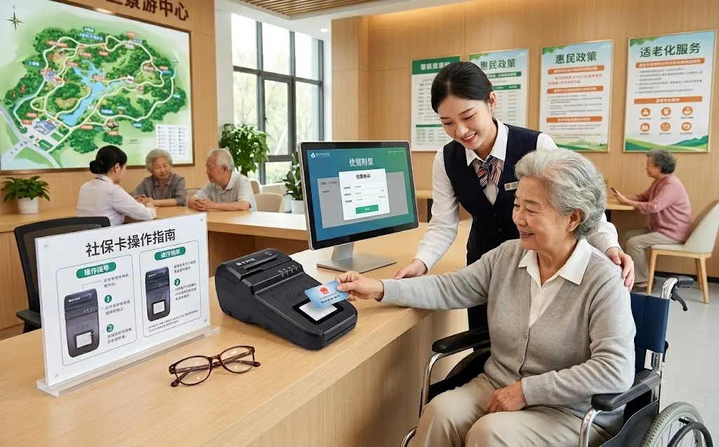 景区社保读卡器应用场景：社区惠民旅游服务点场景