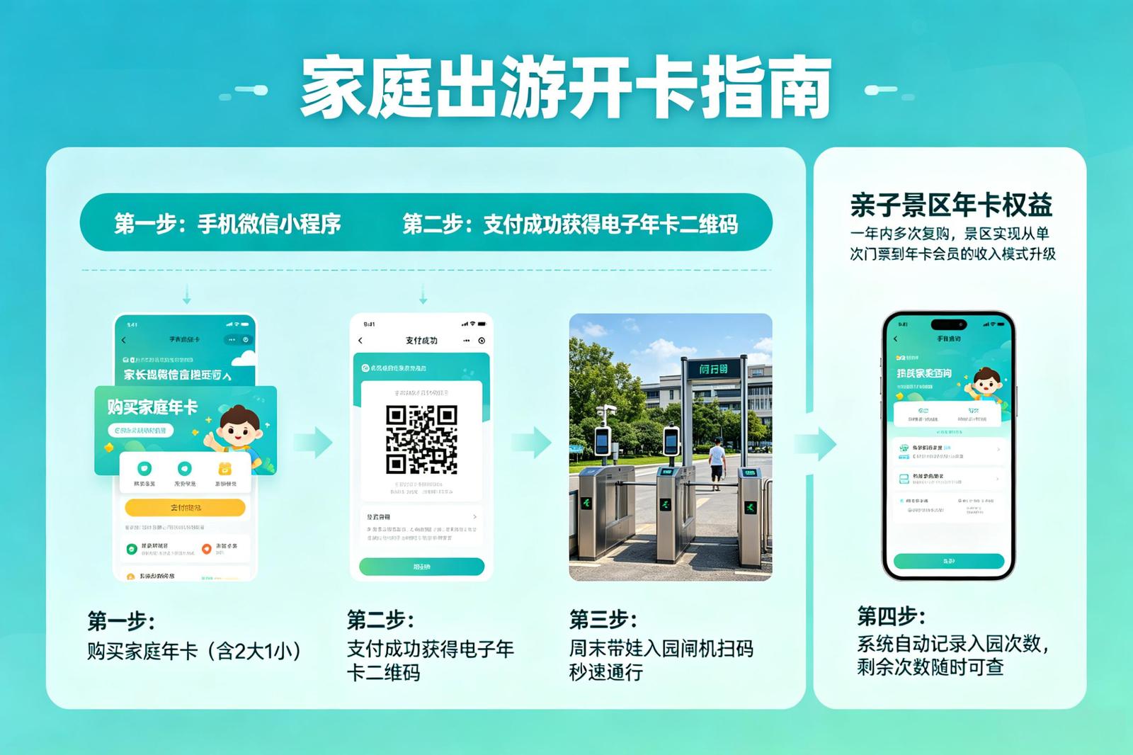 景区年卡系统应用场景：游客在线购买年卡