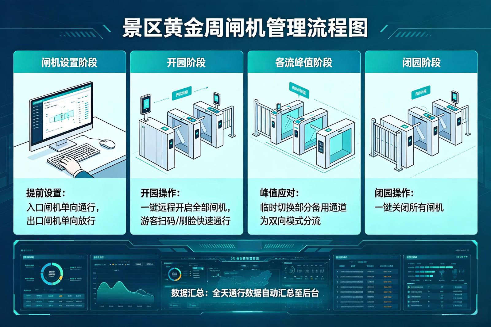景区闸机控制软件应用场景：节假日客流高峰调度