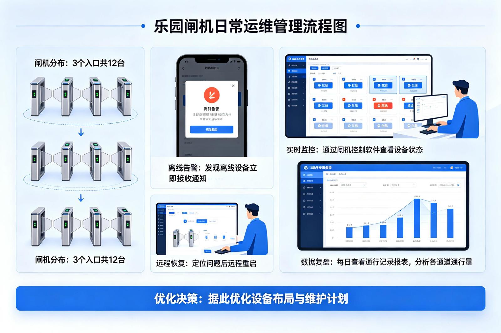景区闸机控制软件应用场景：日常运维管理