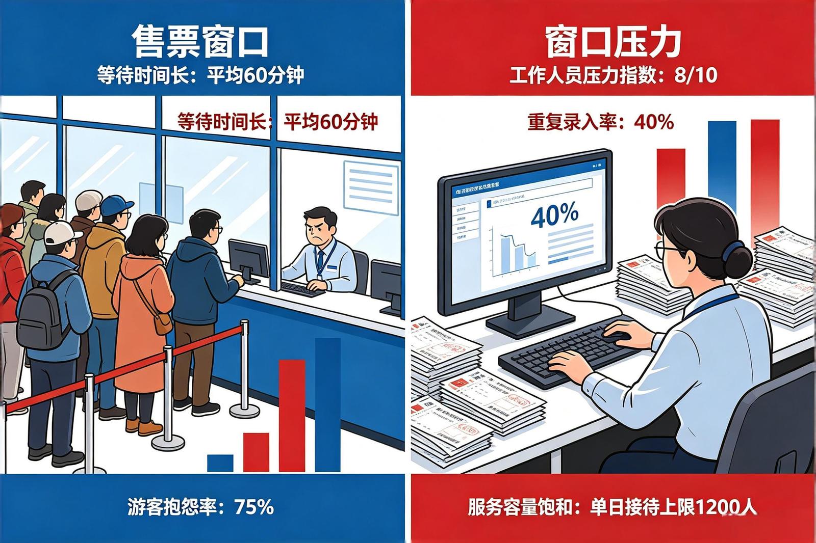 景区自助售取票软件痛点解决：售票窗口的排队困局