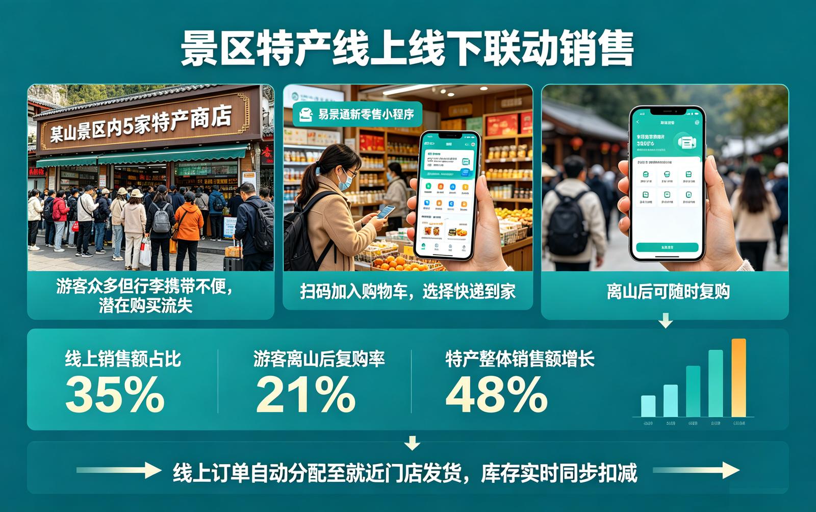 景区微商城小程序应用场景：游客离园前购买特产