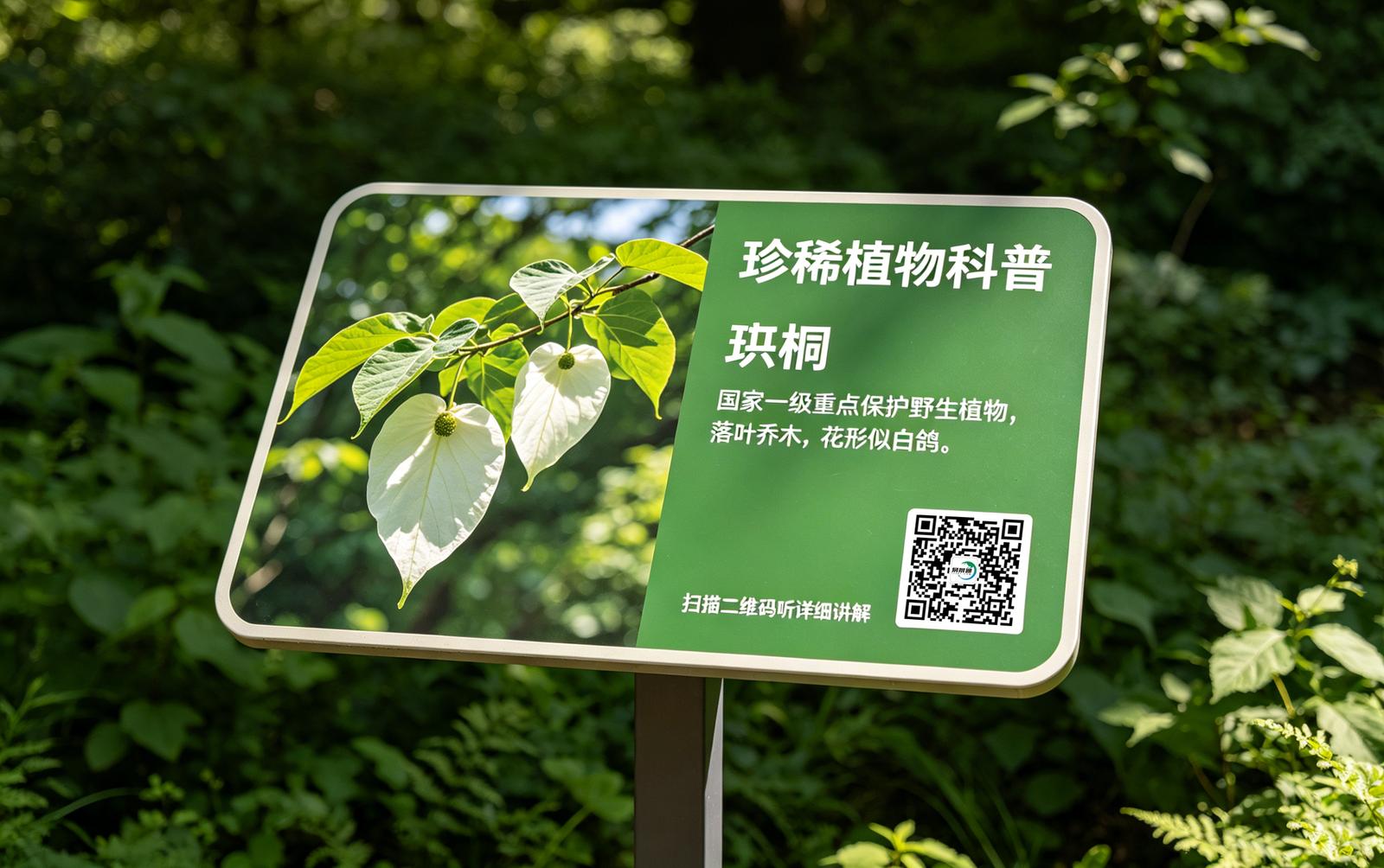 景区图文音频码应用场景：植物科普标识牌