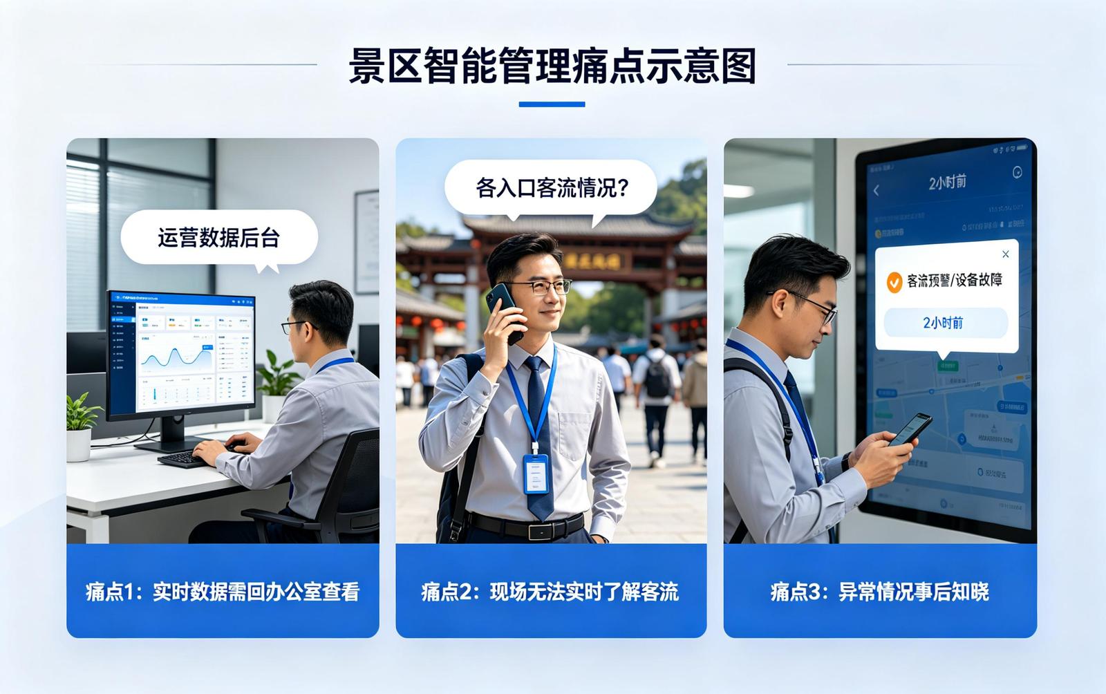 景区手机端管理痛点解决：管理人员的移动办公困境