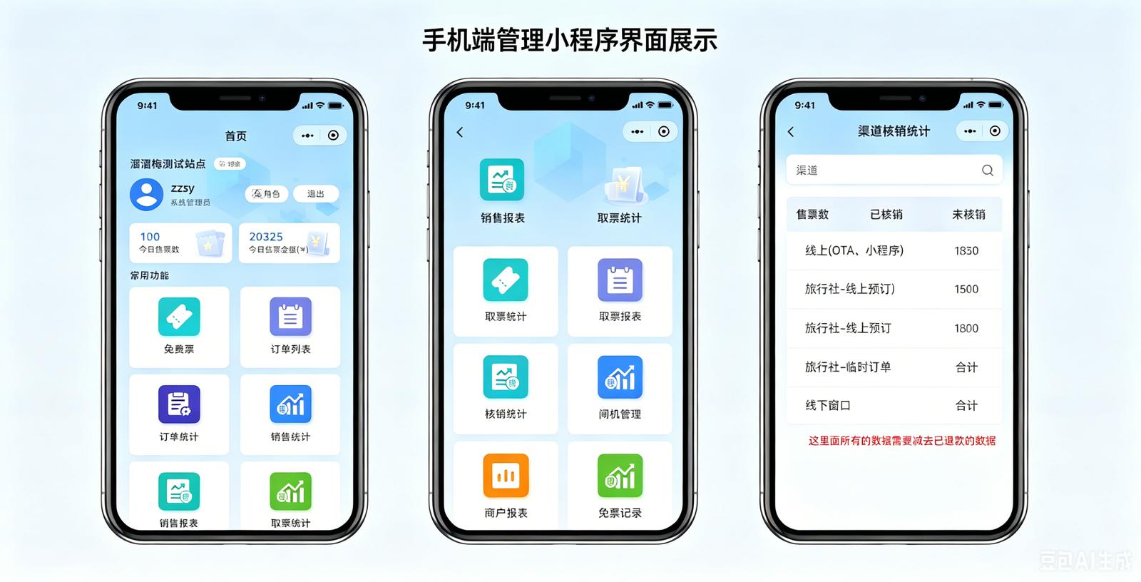 景区票务系统移动端管理:手机查数据、改价格、看报表