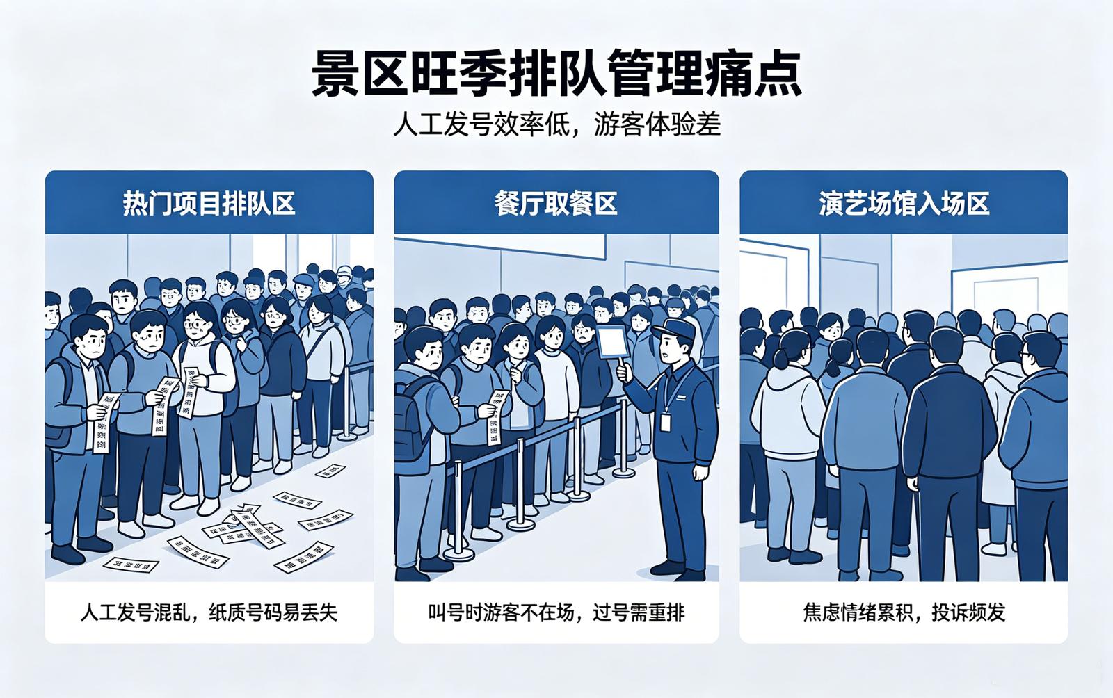 景区排队叫号码痛点解决：旺季排队的管理难题