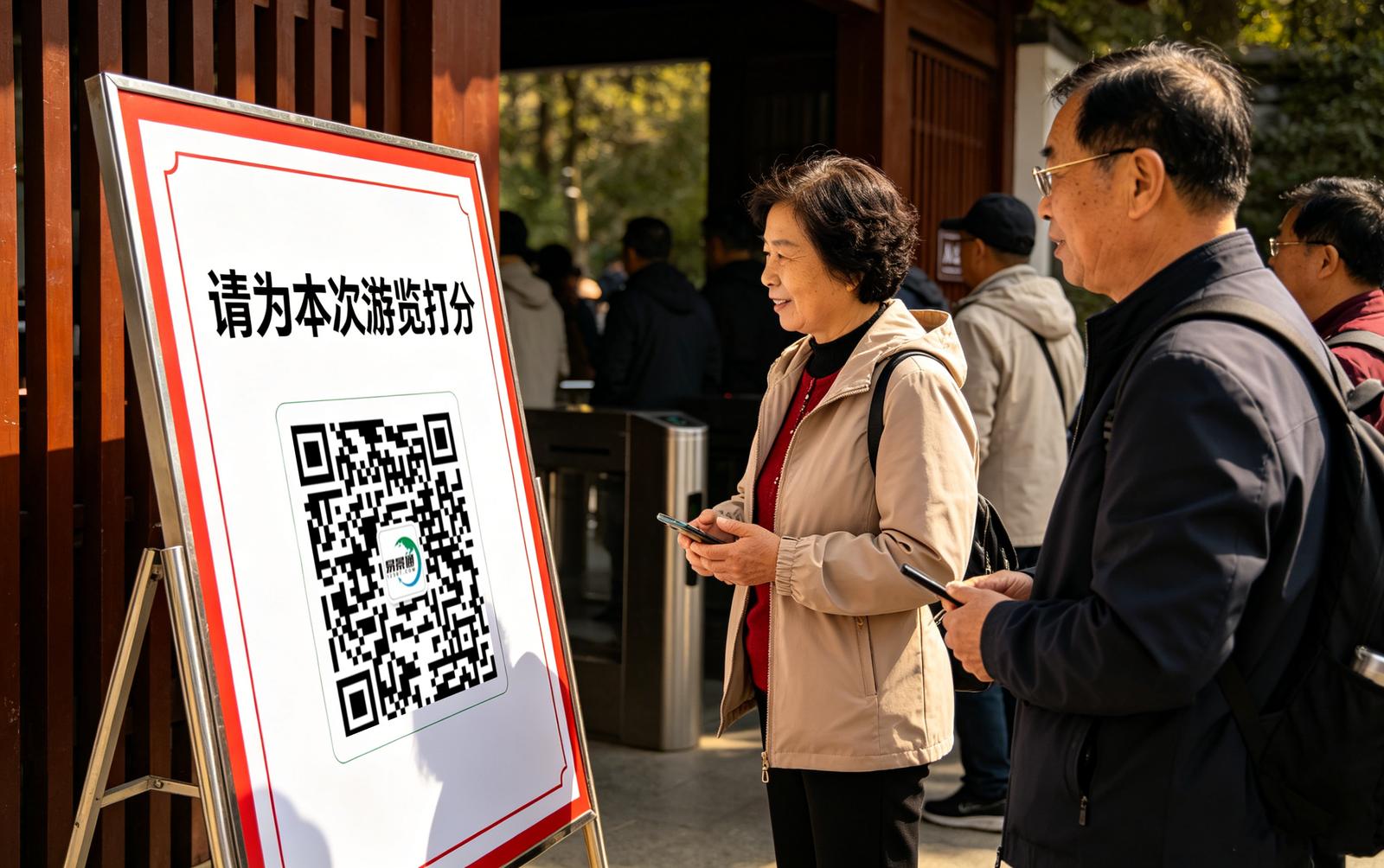 景区满意度评分码应用场景：出口处游客离园评价收集