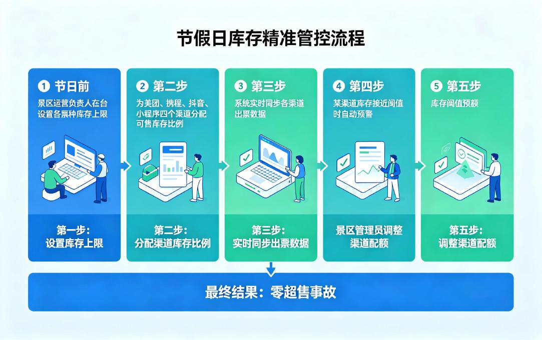 景区票务管理系统应用场景：节假日库存精准管控