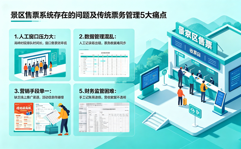 景区售票系统存在哪些问题？传统票务管理的5大痛点