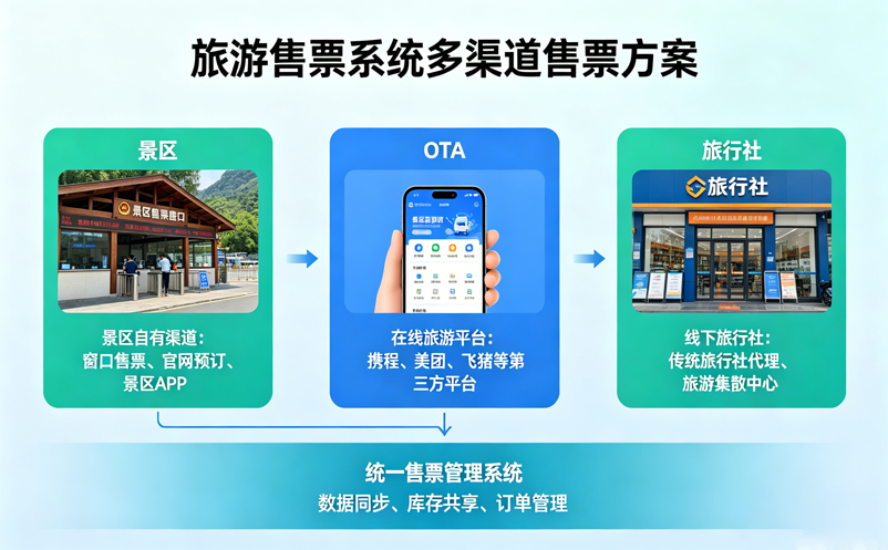 旅游售票系统是什么?景区+OTA+旅行社多渠道售票方案 旅游售票系统是什么?景区+OTA+旅行社多渠道售票方案