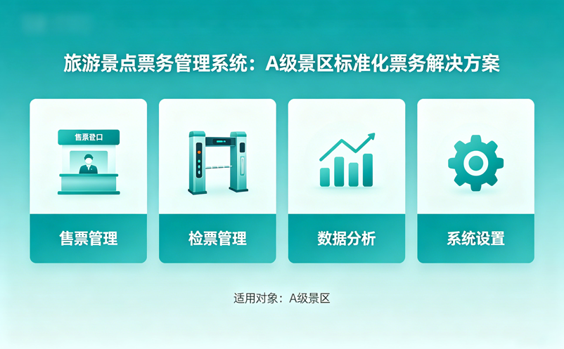 旅游景点票务管理系统：A级景区标准化票务解决方案
