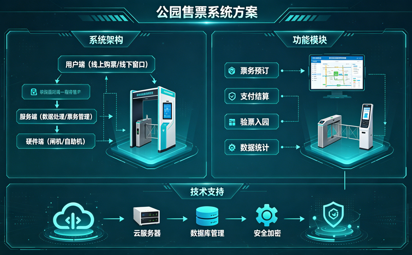 公园售票系统方案：城市公园预约制+收费项目售票管理