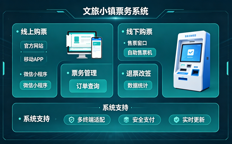 文旅小镇票务系统:多业态联票+住宿联动+消费一卡通 文旅小镇票务系统:多业态联票+住宿联动+消费一卡通
