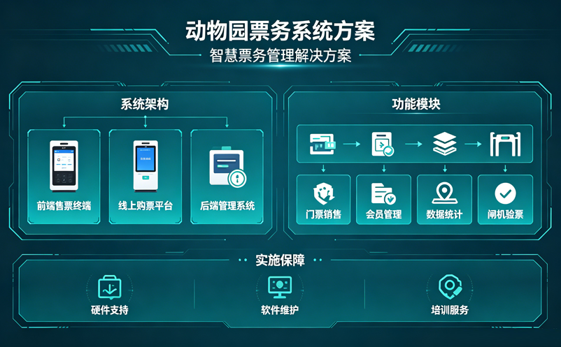 动物园票务系统方案：门票+园内消费+年卡一体化管理