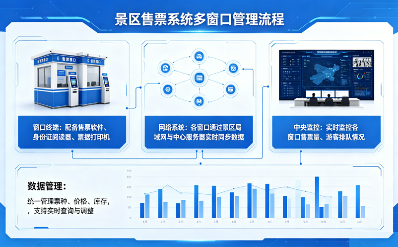 景区售票系统如何管理多个售票窗口