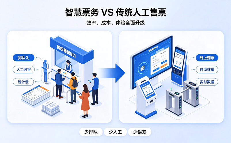 智慧票务信息系统和传统人工卖票相比有哪些变化