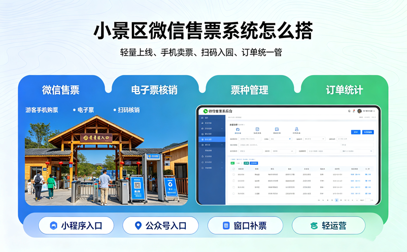 微信售票系统怎么搭建更适合小景区 微信售票系统怎么搭建更适合小景区