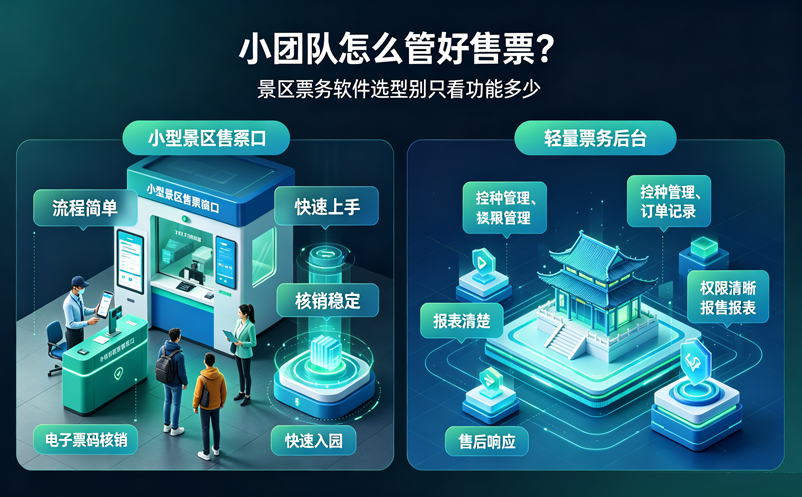 小团队怎么管好售票?景区票务软件选型别只看功能多少 小团队怎么管好售票?景区票务软件选型别只看功能多少