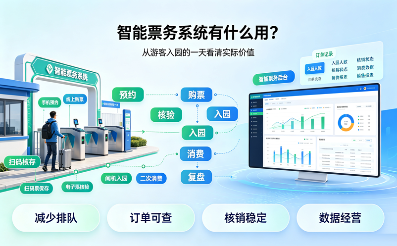 智能票务系统有什么用?从游客入园的一天看清实际价值