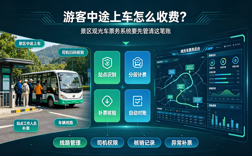 游客中途上车怎么收费?景区观光车票务系统要先管清这笔账