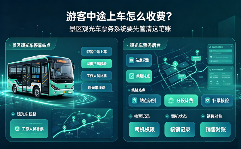 游客中途上车怎么收费?景区观光车票务系统要先管清这笔账 游客中途上车怎么收费?景区观光车票务系统要先管清这笔账
