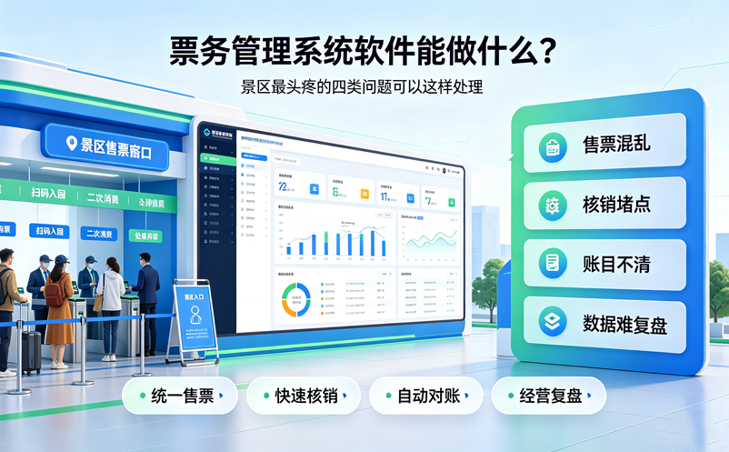 票务管理系统软件能做什么?景区最头疼的四类问题可以这样处理