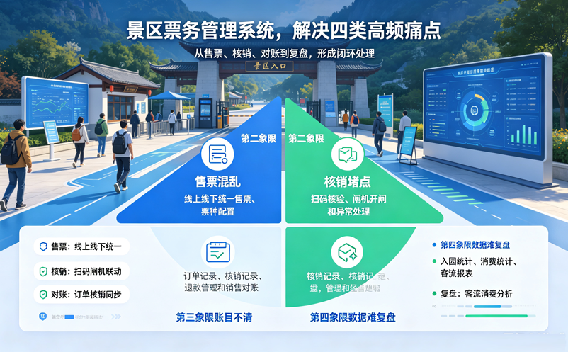 票务管理系统软件能做什么?景区最头疼的四类问题可以这样处理 票务管理系统软件能做什么?景区最头疼的四类问题可以这样处理
