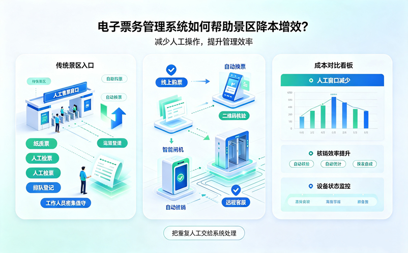 电子票务管理系统如何帮助景区降低人工管理成本 电子票务管理系统如何帮助景区降低人工管理成本
