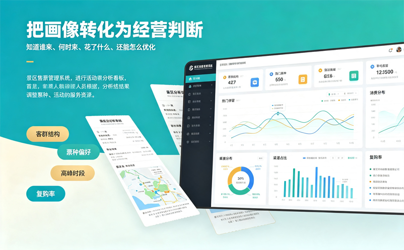 景区如何利用售票管理系统做好游客画像分析? 景区如何利用售票管理系统做好游客画像分析?