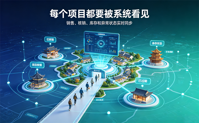 文旅小镇票务系统如何统一管理多个游玩项目？
