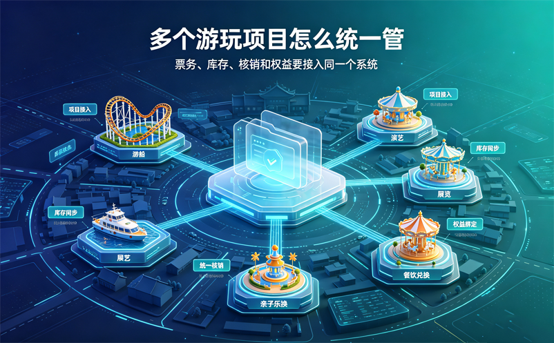 文旅小镇票务系统如何统一管理多个游玩项目？