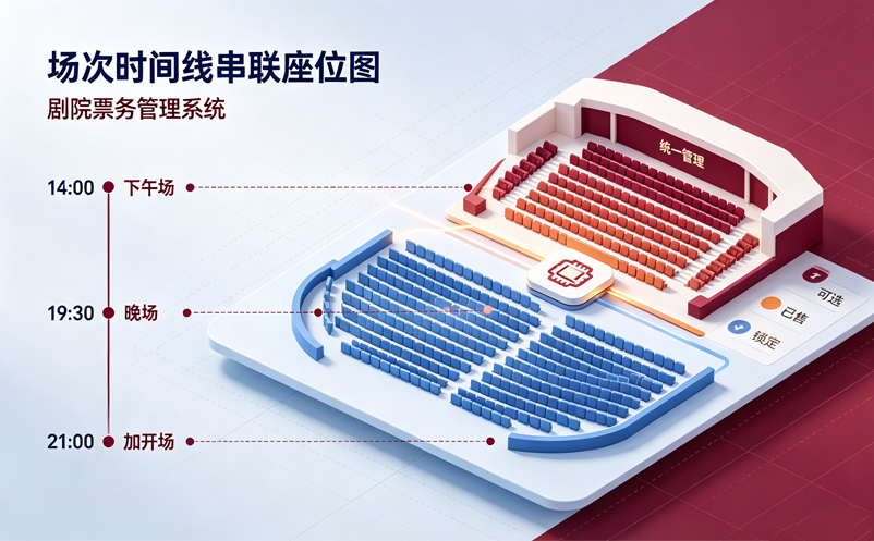 剧院票务管理系统如何实现不同场次和座位统一管理？