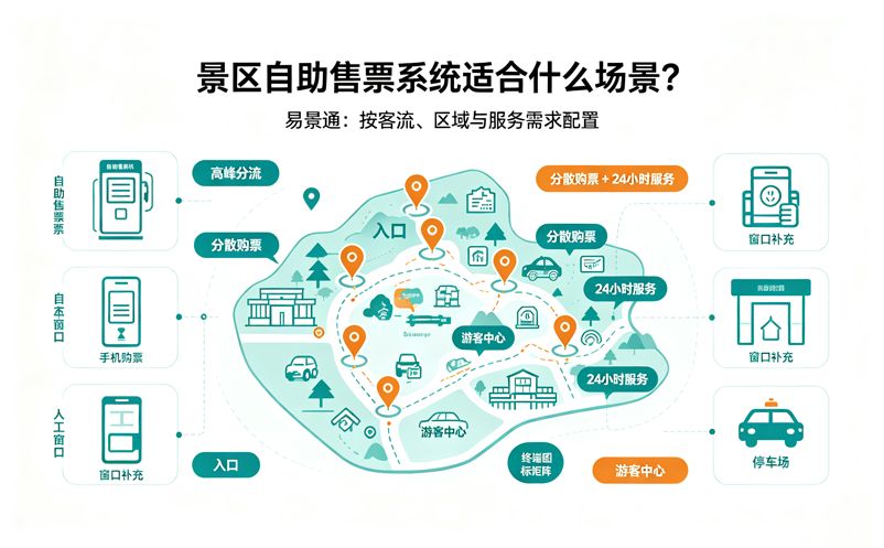 景区自助售票系统适合什么场景?人工窗口和自助购票怎么搭配 景区自助售票系统适合什么场景?人工窗口和自助购票怎么搭配