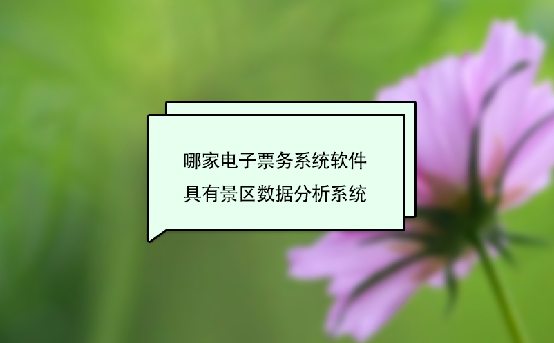 哪家电子票务系统软件具有景区数据分析系统