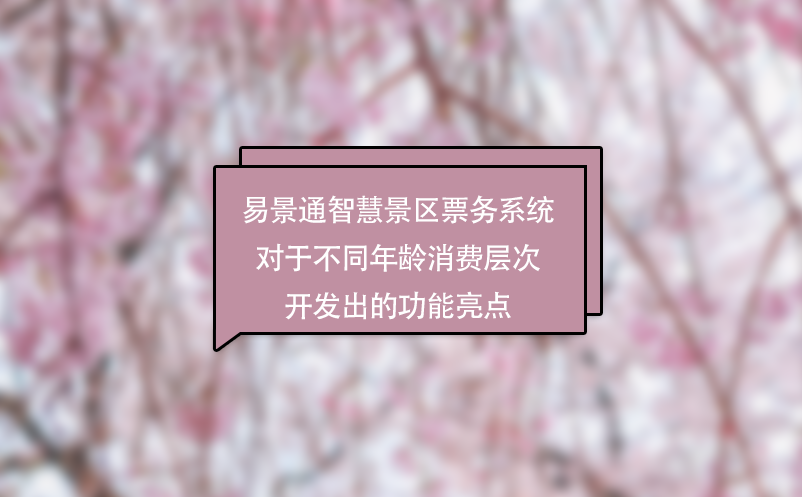 易景通智慧景区票务系统对于不同年龄消费层次开发出的功能亮点