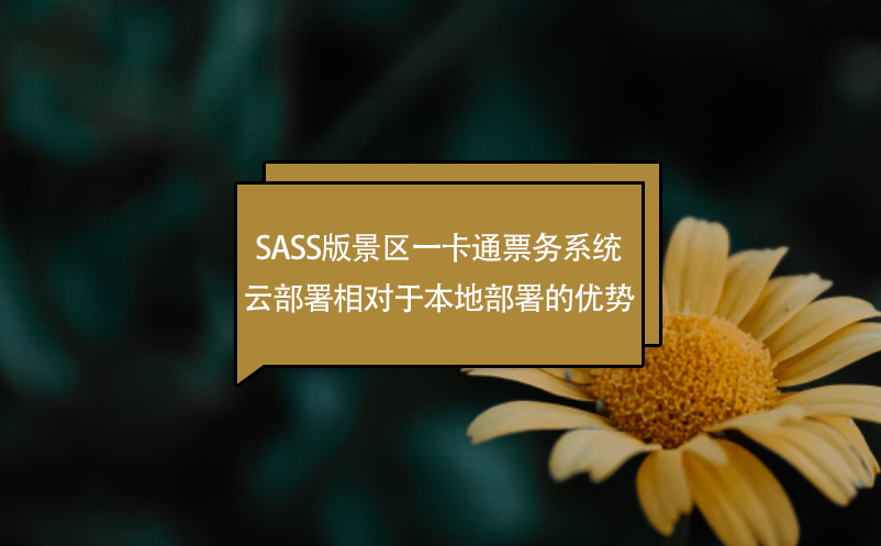 SASS版景区一卡通票务系统云部署相对于本地部署的优势
