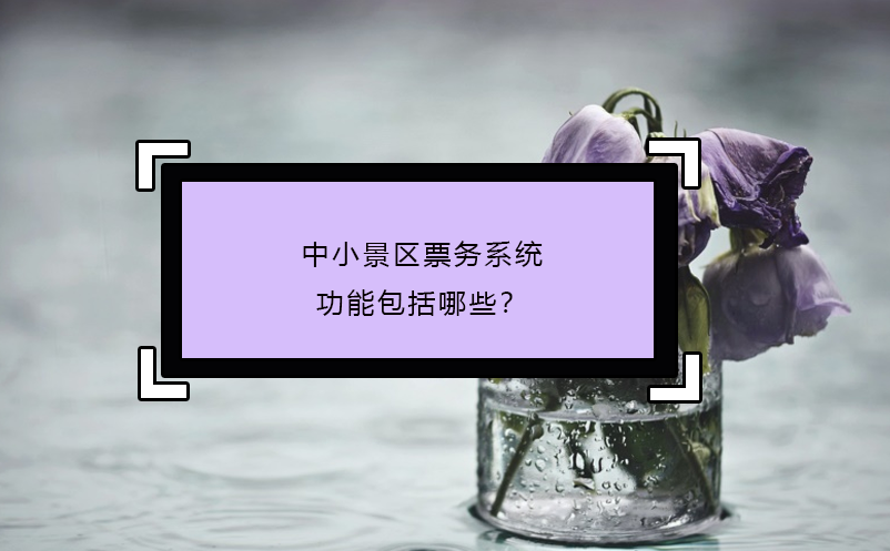 中小景区票务系统功能