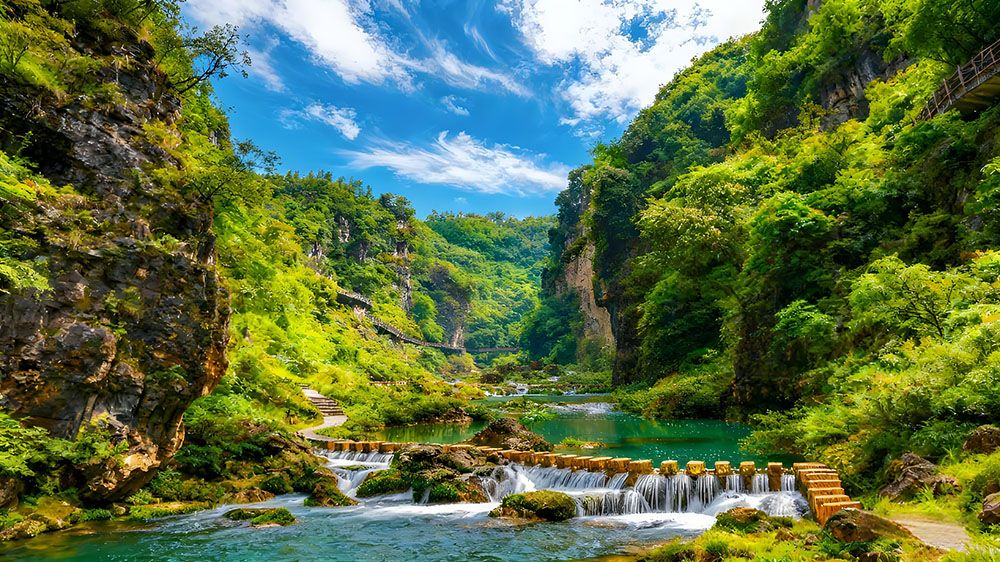 古苗河大峡谷携手易景通票务系统，共筑智慧旅游新篇章