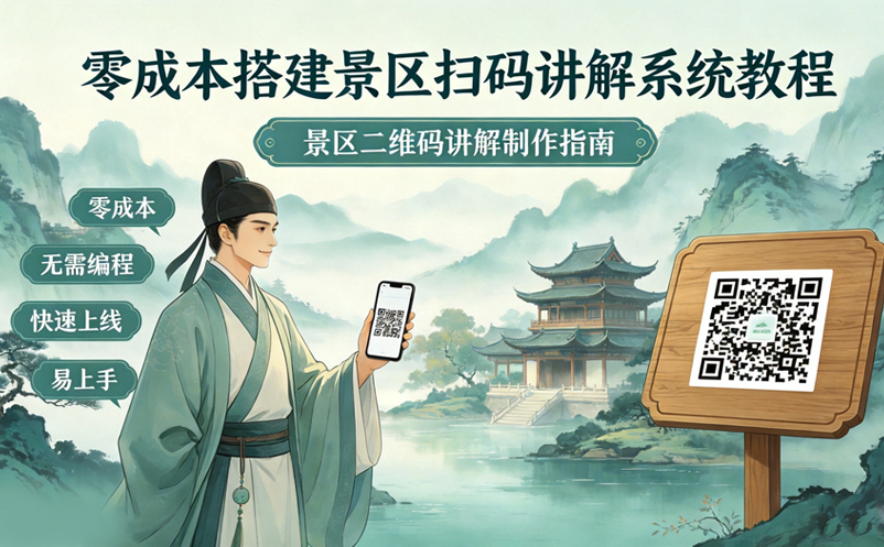 景区二维码讲解是如何制作？【零成本】搭建景区扫码讲解系统教程