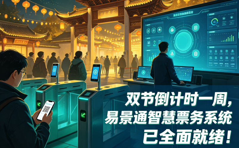 双节倒计时一周，易景通智慧票务系统已全面就绪！