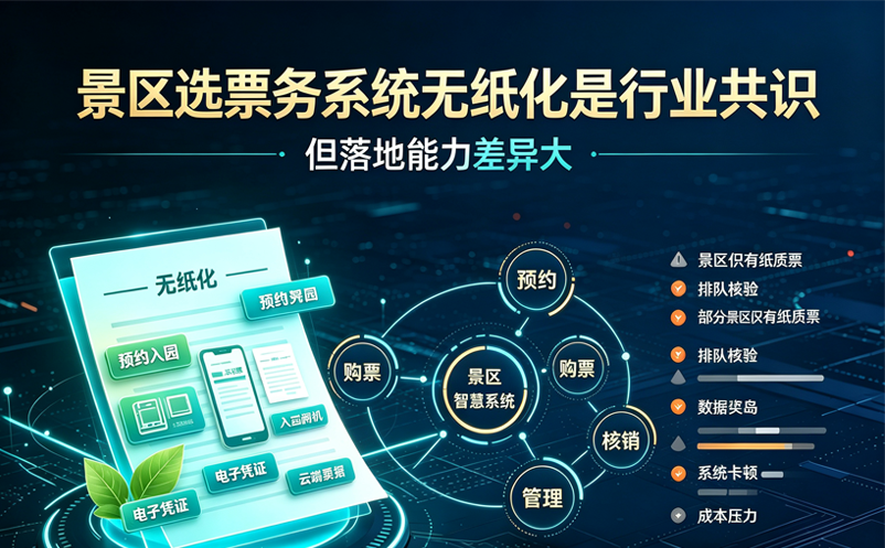 景区选票务系统无纸化是行业共识，但落地能力差异大 