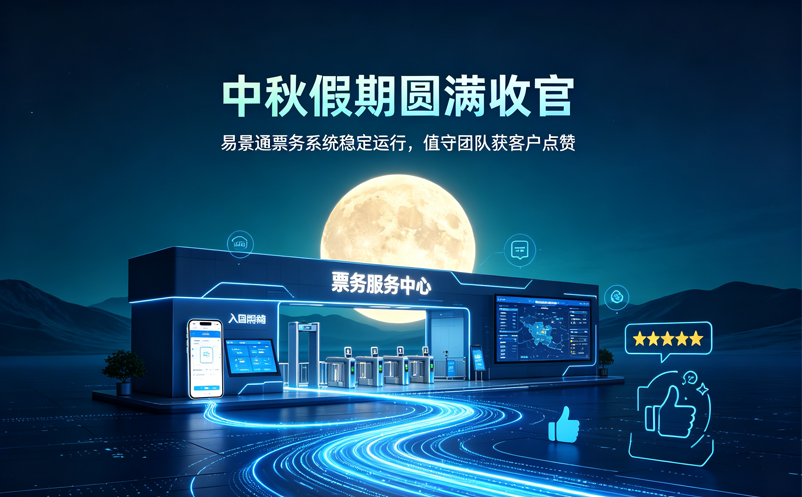 中秋假期圆满收官，易景通票务系统稳定运行，值守团队获客户点赞 