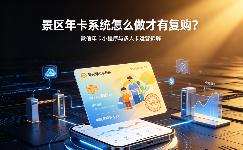 景区年卡系统怎么做才有复购?微信年卡小程序与多人卡运营拆解 
